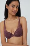 Бюстгальтер Chantelle колір фіолетовий мереживо гладкий Бюстгальтер Chantelle колір фіолетовий мереживо гладкий