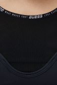 Спортивний бюстгальтер Guess колір чорний гладкий Спортивний бюстгальтер Guess колір чорний гладкий