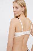 Бюстгальтер Twinset колір кремовий сатин однотонний