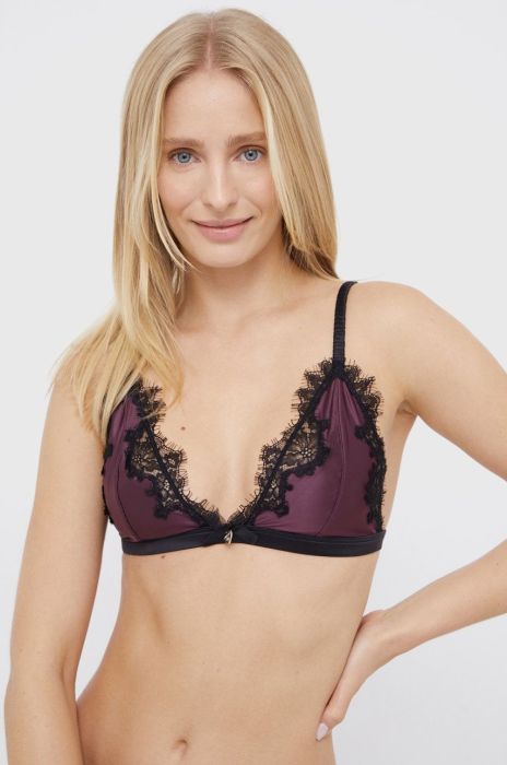 Бюстгальтер Twinset колір бордовий сатин однотонний (1791207) Бюстгальтер Twinset колір бордовий сатин однотонний (1791207)