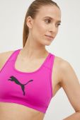 Спортивний бюстгальтер Puma 520304 колір рожевий однотонний Спортивний бюстгальтер Puma 520304 колір рожевий однотонний