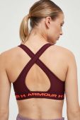 Спортивний бюстгальтер Under Armour Crossback колір бордовий Спортивний бюстгальтер Under Armour Crossback колір бордовий