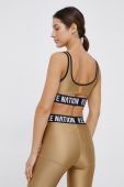 Спортивний бюстгальтер P.E Nation колір коричневий гладкий Спортивний бюстгальтер P.E Nation колір коричневий гладкий