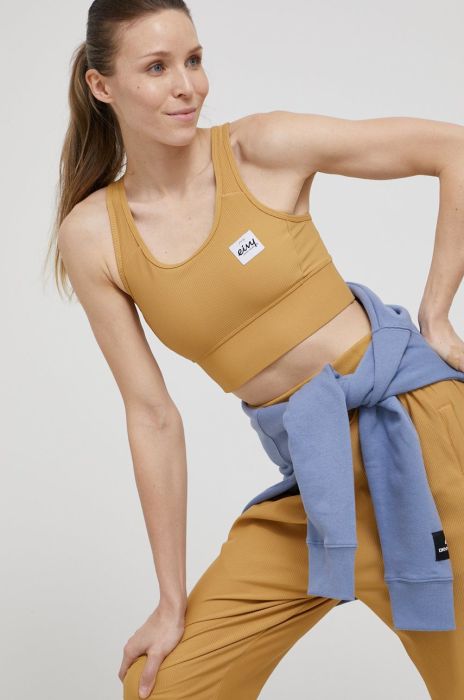Спортивний бюстгальтер Eivy колір жовтий однотонний Спортивний бюстгальтер Eivy колір жовтий однотонний