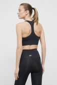 Бюстгальтер Reebok GR9481 колір чорний гладкий Бюстгальтер Reebok GR9481 колір чорний гладкий