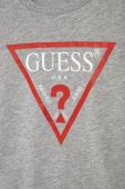 Дитяча бавовняна кофта Guess колір сірий з принтом (1535554)