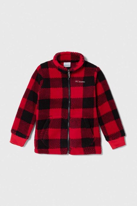Дитяча кофта Columbia колір червоний однотонна Дитяча кофта Columbia колір червоний однотонна