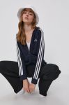 Кофта adidas жіноча колір синій гладка Кофта adidas жіноча колір синій гладка