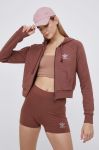 Кофта adidas Originals жіноча колір коричневий гладка Кофта adidas Originals жіноча колір коричневий гладка