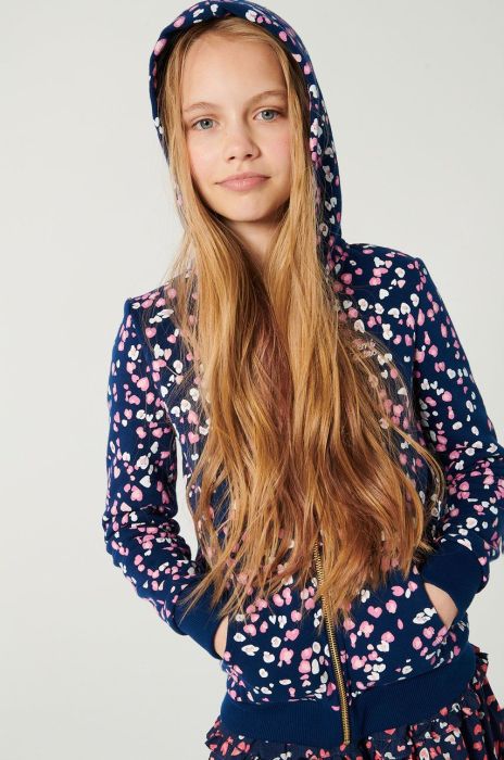 Дитяча кофта Femi Stories Zippa колір синій візерунок Дитяча кофта Femi Stories Zippa колір синій візерунок