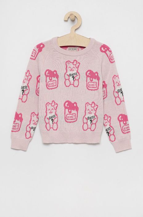 Дитячий светр Guess колір рожевий теплий (1722964) Дитячий светр Guess колір рожевий теплий (1722964)