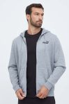 Кофта Puma чоловіча колір сірий з капюшоном однотонна Кофта Puma чоловіча колір сірий з капюшоном однотонна