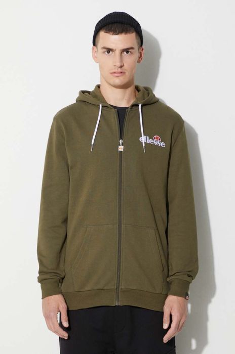 Кофта Ellesse чоловіча колір сірий з капюшоном з аплікацією SHS08782-112 Кофта Ellesse чоловіча колір сірий з капюшоном з аплікацією SHS08782-112