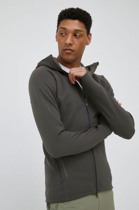 Спортивна кофта Houdini Mono Air чоловіча колір зелений однотонна Спортивна кофта Houdini Mono Air чоловіча колір зелений однотонна