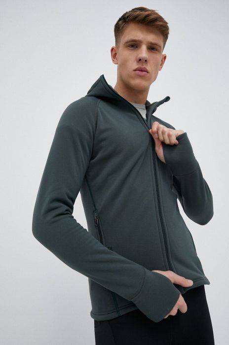 Спортивна кофта Houdini Power колір зелений з капюшоном однотонна (3165459) Спортивна кофта Houdini Power колір зелений з капюшоном однотонна (3165459)
