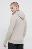 Спортивна кофта Houdini Power колір бежевий з капюшоном однотонна Спортивна кофта Houdini Power колір бежевий з капюшоном однотонна