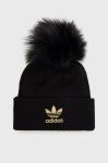 Шапка adidas Originals H35531 колір чорний H35531-BLK/METAL Шапка adidas Originals H35531 колір чорний H35531-BLK/METAL