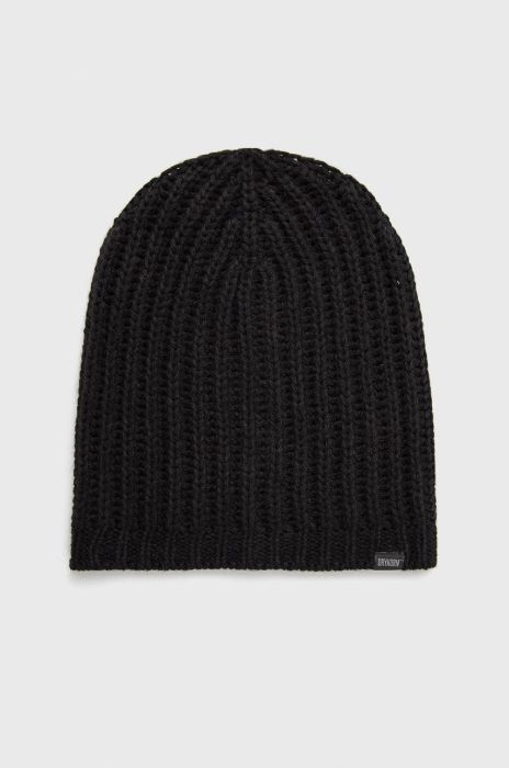 Шапка Drykorn колір чорний вовна Шапка Drykorn колір чорний вовна