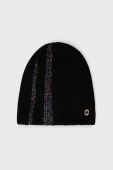 Шапка з домішкою вовни Granadilla колір чорний з товстого трикотажу (1894912)