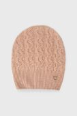 Шапка з домішкою вовни Granadilla колір помаранчевий з товстого трикотажу
