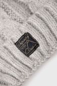 Шапка з домішкою вовни Superdry колір сірий з товстого трикотажу (2122124)