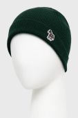 Шапка PS Paul Smith колір зелений з тонкого трикотажу вовна