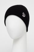Шапка PS Paul Smith колір чорний з тонкого трикотажу вовна Шапка PS Paul Smith колір чорний з тонкого трикотажу вовна