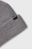 Шапка HUF колір сірий з товстого трикотажу Шапка HUF колір сірий з товстого трикотажу