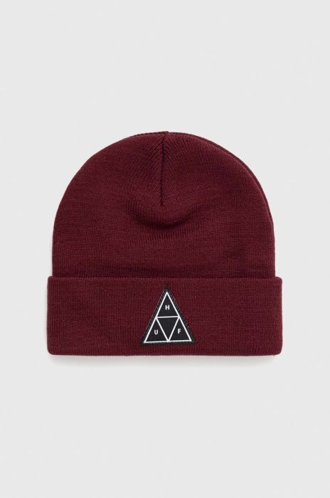 Шапка HUF колір бордовий Шапка HUF колір бордовий