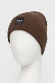 Шапка HUF колір коричневий з тонкого трикотажу Шапка HUF колір коричневий з тонкого трикотажу
