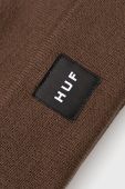 Шапка HUF колір коричневий з тонкого трикотажу Шапка HUF колір коричневий з тонкого трикотажу