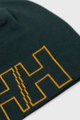 Шапка Helly Hansen колір зелений з тонкого трикотажу Шапка Helly Hansen колір зелений з тонкого трикотажу