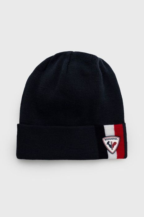 Шапка з домішкою вовни Rossignol колір синій