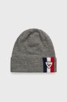 Шапка з домішкою вовни Rossignol колір сірий Шапка з домішкою вовни Rossignol колір сірий