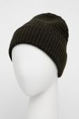 Шапка з домішкою вовни Sisley колір зелений з тонкого трикотажу Шапка з домішкою вовни Sisley колір зелений з тонкого трикотажу