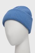 Вовняна шапка Rester?ds з товстого трикотажу вовна колір блакитний Вовняна шапка Rester?ds з товстого трикотажу вовна колір блакитний