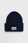 Шапка з домішкою вовни Drykorn колір синій з тонкого трикотажу Шапка з домішкою вовни Drykorn колір синій з тонкого трикотажу