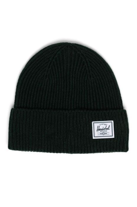 Шапка Herschel колір зелений з тонкого трикотажу Шапка Herschel колір зелений з тонкого трикотажу