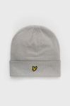 Шапка Lyle & Scott колір сірий з тонкого трикотажу Шапка Lyle & Scott колір сірий з тонкого трикотажу