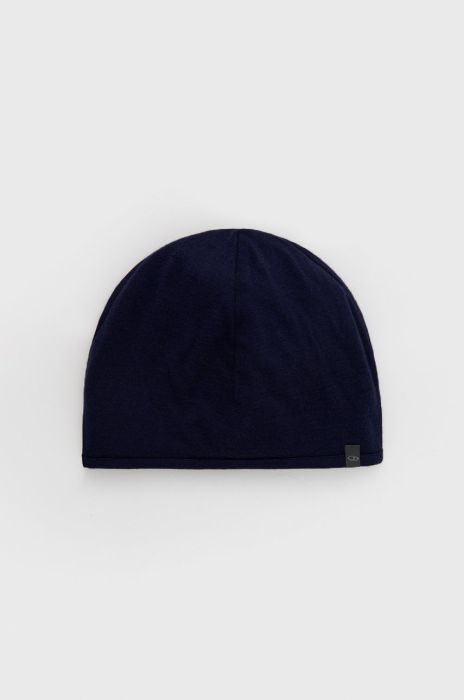 Вовняна шапка Icebreaker колір чорний з тонкого трикотажу вовна Вовняна шапка Icebreaker колір чорний з тонкого трикотажу вовна