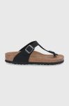 В'єтнамки Birkenstock жіночі колір чорний на плоскому ходу Narrow Width 1020487.BLACK-BLACK В'єтнамки Birkenstock жіночі колір чорний на плоскому ходу Narrow Width 1020487.BLACK-BLACK