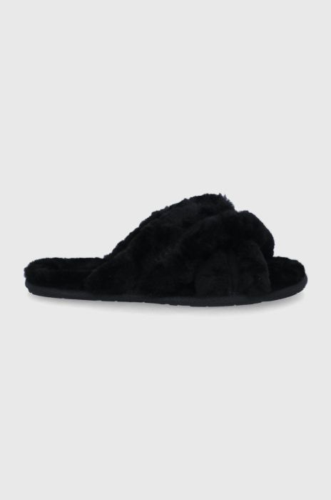 Вовняні тапочки UGG колір чорний 1123572.BLK-BLK Вовняні тапочки UGG колір чорний 1123572.BLK-BLK
