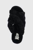 Вовняні тапочки UGG колір чорний 1123572.BLK-BLK Вовняні тапочки UGG колір чорний 1123572.BLK-BLK