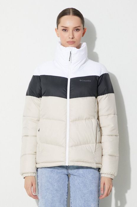 Куртка Columbia Puffect жіноча колір бежевий зимова Куртка Columbia Puffect жіноча колір бежевий зимова