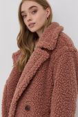 Пальто UGG жіноче колір рожевий перехідне двобортне Пальто UGG жіноче колір рожевий перехідне двобортне