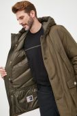 Пухова куртка Woolrich чоловіча колір зелений зимова CFWOOU0483MRUT0001-ABR Пухова куртка Woolrich чоловіча колір зелений зимова CFWOOU0483MRUT0001-ABR