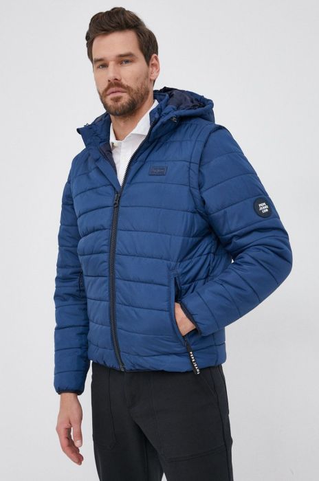 Куртка Pepe Jeans HIRAM чоловіча колір синій зимова Куртка Pepe Jeans HIRAM чоловіча колір синій зимова