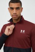 Тренувальна кофта Under Armour Pique чоловіча колір коричневий однотонна Тренувальна кофта Under Armour Pique чоловіча колір коричневий однотонна
