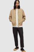 Куртка-бомбер AllSaints чоловічий колір бежевий перехідна Куртка-бомбер AllSaints чоловічий колір бежевий перехідна