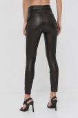 Моделюючі легінси Spanx Leather-Like Ankle Skinny жіночі колір коричневий гладкі